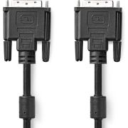 Nedis DVI-Kabel | DVI-D 24+1-Pins Male | DVI-D 24+1-Pins Male | 2560x1600 | Vernikkeld | 2.00 m | Recht |