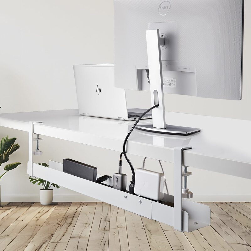 Kabelgoot Onder Het Bureau - Kabelmanagement Zonder Boor - 1 Stuk Zwart 43 Cm