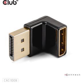 CLUB3D Displayport Male Naar Displayport Female 90-Graden Hoek Adapter 4K120Hz