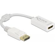 DeLOCK 61015 video kabel adapter 0,15 m DisplayPort HDMI Type A (Standaard) Wit