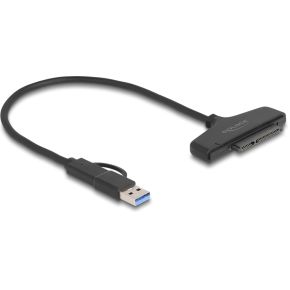DeLOCK 61042 SATA-kabel 0,3 m SATA 22-pin USB Type-C (USB 3.2 Gen 1) Zwart