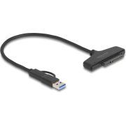 DeLOCK 61042 SATA-kabel 0,3 m SATA 22-pin USB Type-C (USB 3.2 Gen 1) Zwart
