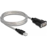 DeLOCK 61314 tussenstuk voor kabels USB A RS-232 Zwart