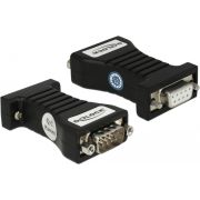 DeLOCK 63968 seriële converter/repeater/isolator RS-232 Zwart