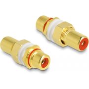 DeLOCK 64142 kabel-connector 2 x RCA Goud, Rood