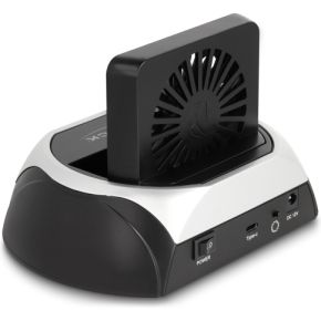 DeLOCK 64280 basisstation voor opslagstations USB 3.2 Gen 2 (3.1 Gen 2) Type-C Zwart