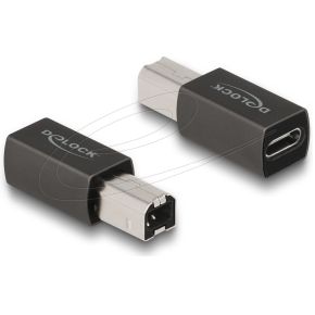 DeLOCK 65839 tussenstuk voor kabels 1 x USB Type-C 1 x USB 2.0 Type-B Antraciet
