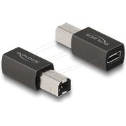 DeLOCK 65839 tussenstuk voor kabels 1 x USB Type-C 1 x USB 2.0 Type-B Antraciet