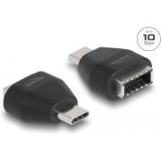 DeLOCK 66058 tussenstuk voor kabels USB Type-C (USB 3.2 Gen 2) USB A (USB 3.2 Gen 2) Zwart