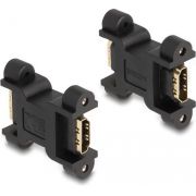 DeLOCK 66068 tussenstuk voor kabels HDMI Zwart