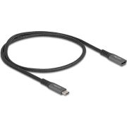 DeLOCK 80021 USB-kabel USB 3.2 Gen 2 (3.1 Gen 2) 0,5 m USB C Zwart