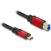 DeLOCK 80613 USB-kabel USB 3.2 Gen 1 (3.1 Gen 1) 2 m USB C USB B Zwart, Rood