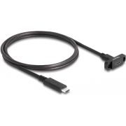 DeLOCK 87824 USB-kabel USB 3.2 Gen 2 (3.1 Gen 2) 1 m USB C Zwart