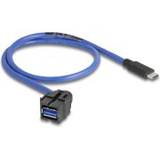 DeLOCK 88156 USB-kabel 0,5 m USB A USB C Zwart, Blauw