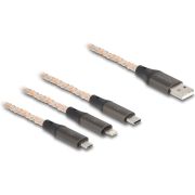 DeLOCK 88158 USB-kabel USB 2.0 1,2 m USB A USB C/Micro-USB B/Lightning Transparant