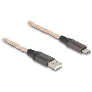 DeLOCK 88164 USB-kabel USB 2.0 1 m USB A USB C Transparant
