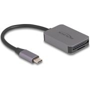 DeLOCK 91009 geheugenkaartlezer USB 3.2 Gen 1 (3.1 Gen 1) Type-C Grijs