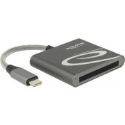 DeLOCK 91745 geheugenkaartlezer USB 3.2 Gen 1 (3.1 Gen 1) Type-C Zwart, Zilver