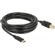 DeLOCK 83667 USB-kabel USB 2.0 4 m USB C USB B Zwart