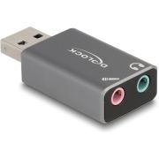 Productafbeelding van DeLOCK 66633 tussenstuk voor kabels USB 2.0 Type-A 3.5 mm 3 pin, Grijs