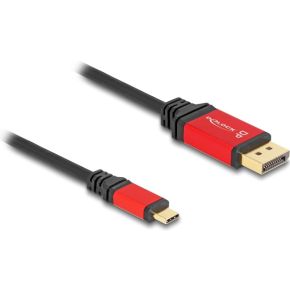 DeLOCK 80093 video kabel adapter 2 m USB Type-C DisplayPort Zwart, Rood