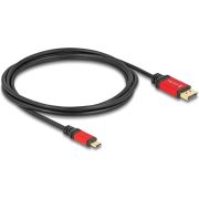 DeLOCK 80093 video kabel adapter 2 m USB Type-C DisplayPort Zwart, Rood