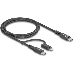 DeLOCK 81170 USB-kabel USB 2.0 1 m USB C USB C/Lightning Zwart