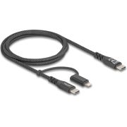 DeLOCK 81170 USB-kabel USB 2.0 1 m USB C USB C/Lightning Zwart