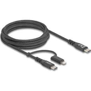 DeLOCK 81171 USB-kabel 2 m USB C USB C/Lightning Zwart