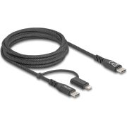DeLOCK 81171 USB-kabel 2 m USB C USB C/Lightning Zwart