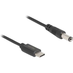 DeLOCK 85397 electriciteitssnoer Zwart 1 m USB C 5.5 x 2.1 mm