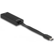 DeLOCK 66246 tussenstuk voor kabels RJ-45 USB C Zwart