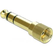 DeLOCK 66390 tussenstuk voor kabels 3.5 mm 6.35 mm Goud