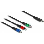 DeLOCK 87881 USB-kabel USB 2.0 0,3 m USB A USB C/Lightning Zwart, Groen, Rood