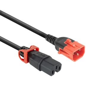 ACT Netsnoer C14 IEC Lock+ Dual Locking - C15 IEC Lock+ zwart 3 m. PC3876