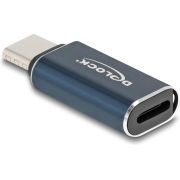 DeLOCK 60688 tussenstuk voor kabels USB 2.0 Type-C 8 pin Lightning Antraciet