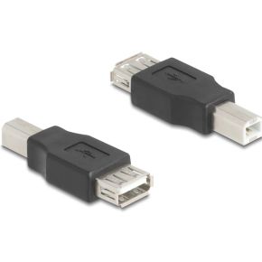 DeLOCK 67199 tussenstuk voor kabels USB Type-B USB Type-A Zwart