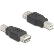 DeLOCK 67199 tussenstuk voor kabels USB Type-B USB Type-A Zwart