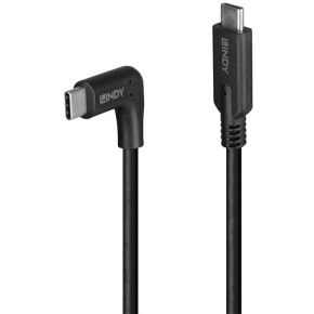 Lindy 32017 USB 3.2 Gen 2 10Gbps 60W USB Type-C - USB Type-C (haaks) 0.5m