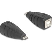 DeLOCK 67201 tussenstuk voor kabels USB Type Micro-B USB Type-B Zwart