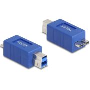 DeLOCK 67215 tussenstuk voor kabels USB Type-B USB Micro-B Blauw