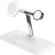 Targus HJ3004WHGL oplader voor mobiele apparatuur Hoofdtelefoons, Smartphone, Smartwatch Zilver, Wit