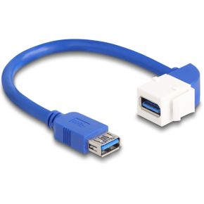 DeLOCK 86964 USB-kabel USB 3.2 Gen 1 (3.1 Gen 1) 0,2 m USB A Blauw, Wit