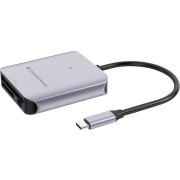 Conceptronic BIAN09G geheugenkaartlezer USB 3.2 Gen 2 Type-C Grijs