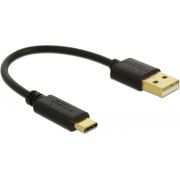 DeLOCK 80954 USB-kabel 0,15 m USB A USB C Zwart