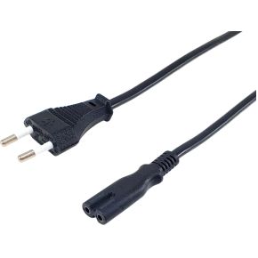 Equip 112161 electriciteitssnoer Zwart 3 m 2-pin C7 stekker