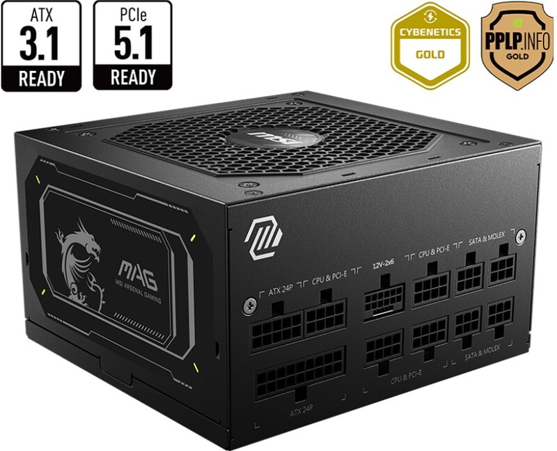 Megekko.nl - MSI MAG A850GL PCIE5 II PSU / PC voeding Megekko.nl - MSI MAG A850GL PCIE5 II PSU / PC voeding