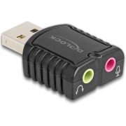 DeLOCK 65964 tussenstuk voor kabels USB Type-A 3,5 mm Zwart