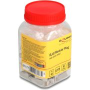 DeLOCK 67177 kabel-connector RJ45 Zilver, Transparant