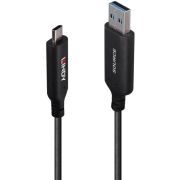 Lindy 43397 USB-kabel USB 3.2 Gen 1 (3.1 Gen 1) 50 m USB A USB C Zwart